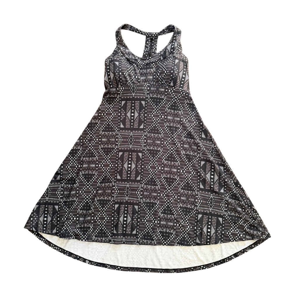 Prana Cali Racerback M Black Geometric Print Activewear Athletica Gorpcore sport